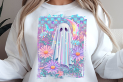Iridescent Floral Halloween Ghost PNG Product Image 2