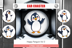 Car Coaster Happy Penguin Product Image 1