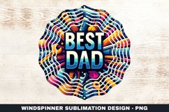 Best Dad Wind Spinner Sublimation Design Product Image 1