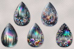 Pendant Earrings I 5 Earring Designs- Magic Forest, PNG Product Image 2