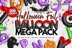 Halloween Foil Balloon Clipart: "Balloon CLIPART" Product Image 1