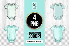 Baby Bodysuit Onesie Clipart Sublimation PNG Product Image 1