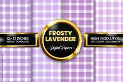 Frosty Lavender Gingham Digital Papers 04 Variations Product Image 1