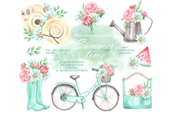 Summer time watercolor set. Country Product Image 1