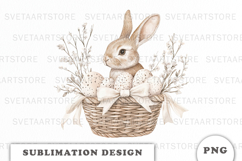 Watercolor Easter Bunny png Product Image 1