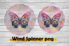 3D Butterfly Wind Spinner sublimation, Wind Spinner design Product Image 1