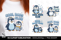 Cool Dads Club Penguin Sublimation PNG Product Image 1