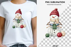 Yarn snowman png design for T-shirts Product Image 1