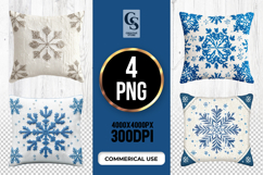 Snowflake Pillow Clipart Sublimation PNG Product Image 1