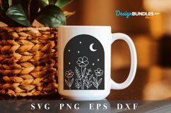 Boho Girl Tshirt Design / Wildflower SVG Cut Files Product Image 2