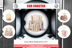 Cozy Mom Relaxation Car Coaster Product Image 1