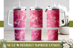Pink Tumbler Sublimation, Pink 40 Oz Tumbler Wrap Product Image 1