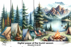 Digital paper of the tourist season Product Image 1