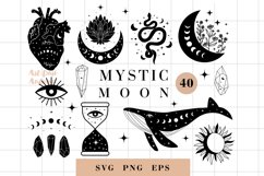 Moon svg bundle, Mystical svg, Celestial svg, Witchy svg, Product Image 1
