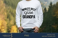 World's Best Great Grandpa SVG PNG Sublimation |Farther Days Product Image 1