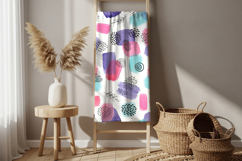 Blanket mockup on wooden ladder rack Product Image 2