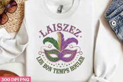 LAISSEZ BON TEMPS ROULER PNG, Mardi Gras Sublimation PNG Product Image 2