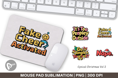 Cynical Christmas Phrases Mouse Pad Product Image 1