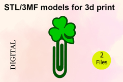 Paper Clips, Shamrock STL/3MF files for 3D Printing Product Image 1
