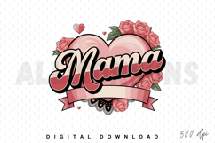 Mama Sublimation PNG, Blessed Mama Sublimation Product Image 1