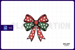 Christmas Coquette Bow PNG Design Product Image 1