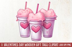 Valentine Coffee Cup Sublimation Clipart Product Image 1