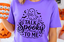 Talk Spooky To Me Svg, Funny Halloween Svg, Funny Ghost Svg Product Image 2