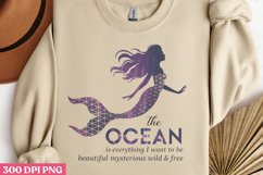 The ocean is everything i want PNG ,Mermaid Sublimation Product Image 2