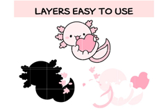 Kawaii Axolotl Clipart Mega Bundle | Cute Salamander SVG PNG Product Image 2