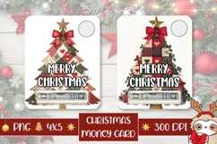 Patchwork Christmas Tree Money Card, Christmas Gift Card Product Image 1