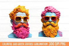 Colorful God Greek Statues Sublimation, Watercolor Clipart Product Image 1