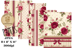 Shabby Chic, Flowers, Papers, Junk Journal Product Image 1