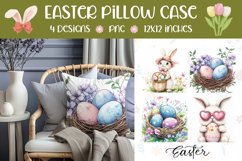 Easter Eggs Pillowcase Sublimation, Easter Pillow Designs Product Image 1