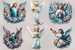 Cliparts I 6 designs with the image of an angel, PNG Product Image 2