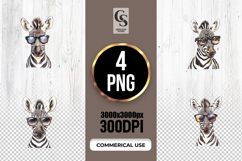 Cute Zebra Clipart PNG Product Image 1