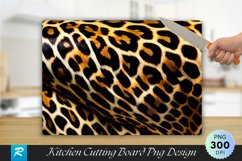 Leopard Pattern Cutting Board Sublimation Design Product Image 1