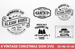 Vintage Christmas Sign SVG Product Image 1