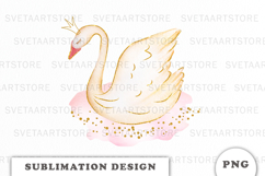 Watercolor Swan Princess png Product Image 1