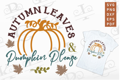 Autumn leaves and pumpkin please, Fall Pumpkin SVG Cut Files Product Image 1
