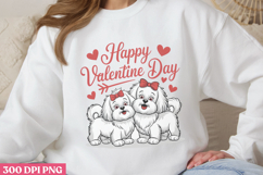 Happy Valentines Day PNG, Valentine Dog Sublimation PNG Product Image 2