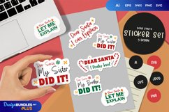 Funny Dear Santa Quotes Sticker Set for Christmas Decoration Product Image 1