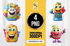 Funny School Supplies Character Clipart Sublimation PNG Product Image 1