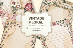 Vintage floral junk journal pages Product Image 1