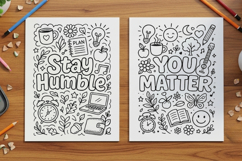 10 Motivational Quotes Coloring Pages PDF Bundle Product Image 1