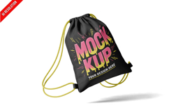 Drawstring Bag Isometric View Product Image 1