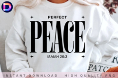 Perfect Peace Isaiah 26:3 Christian Bible Verse PNG Product Image 2