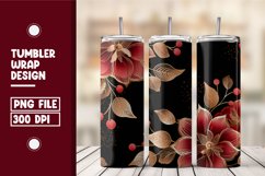 3D Flower Tumbler Wrap Design Product Image 1