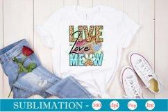Live Love Meow Sublimation Product Image 2
