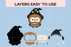 Kawaii Owl with Witch Hat | Cute Halloween Clipart SVG PNG Product Image 2