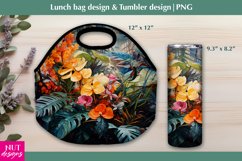 Tropic flowers Lunch bag design, Tropic summer sublimation Product Image 1